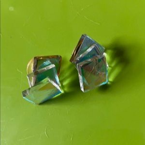 hollow square earrings